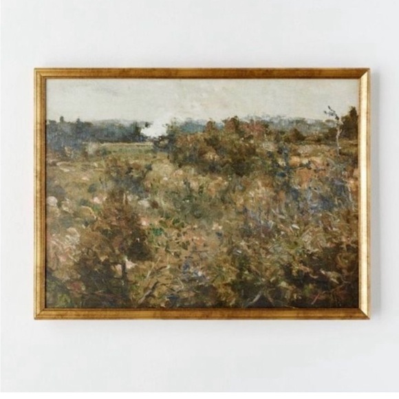 24" x 18" Landscape Study Framed Wall Canvas Antique Gold - Studio McGee NWT - Picture 1 of 6